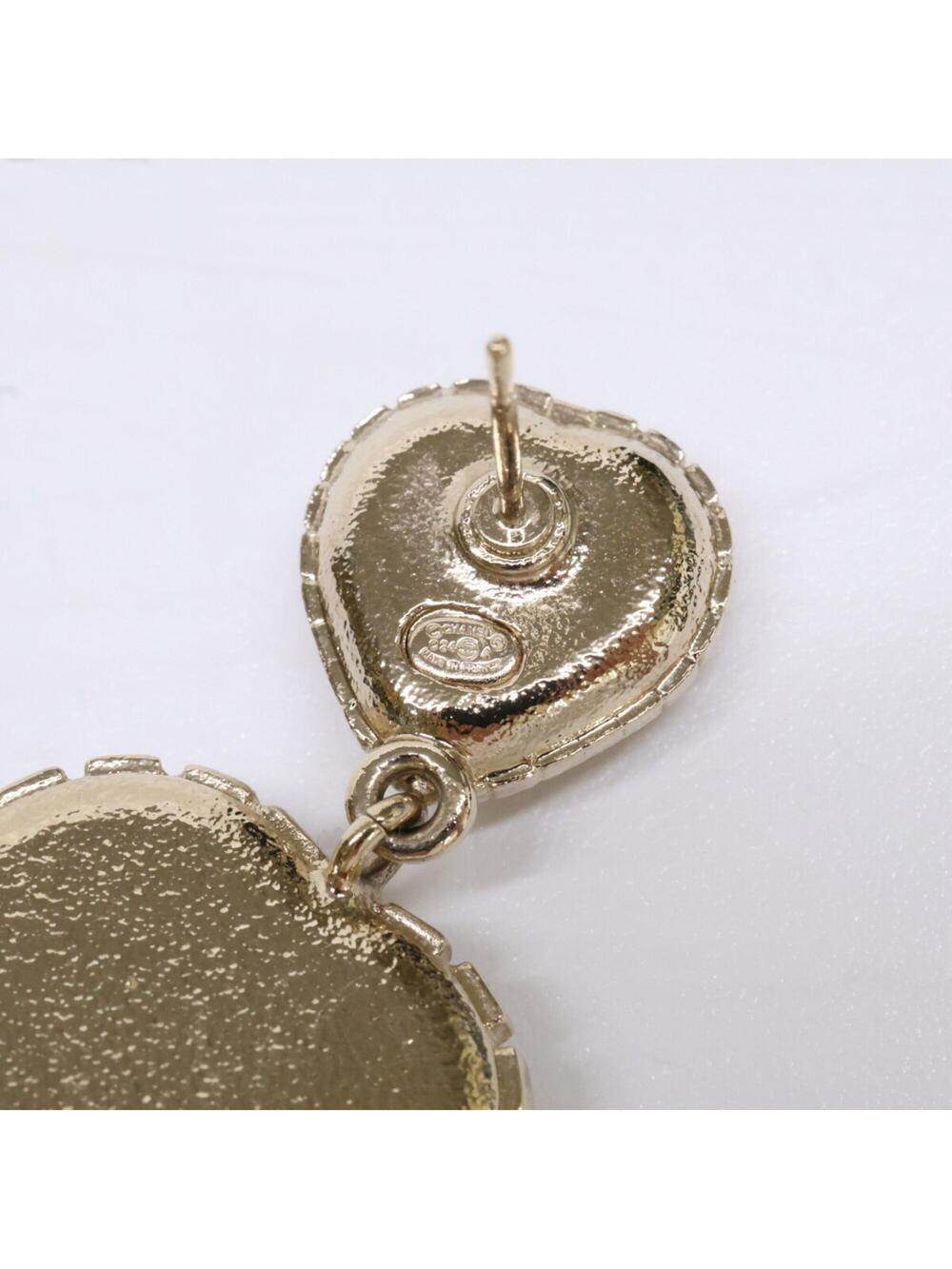 Chanel Cc Logo Heart Earrings Metal #276355C14B - Picture 8 of 8